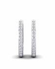 14K White gold earrings 0.39 carat White Diamonds