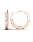 14K Rose Gold Earrings 0.12 Carat Stone