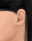 14K Gold Earrings 0.07 Carat Stone