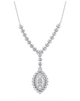 14K White gold necklace with 0.70 carat White Diamonds