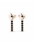 14K Rose Gold Earrings 0.10 Carat Stone