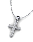 14K White Gold Necklace With 0.16 Carat Stone