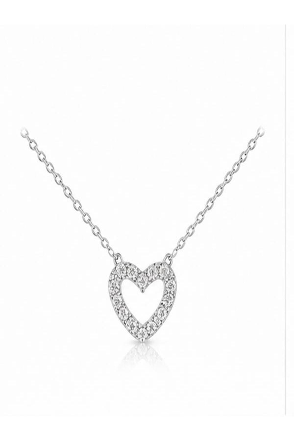 Colier din argint 925 cu zirconiu, placat cu rodiu