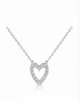 Colier din argint 925 cu zirconiu, placat cu rodiu