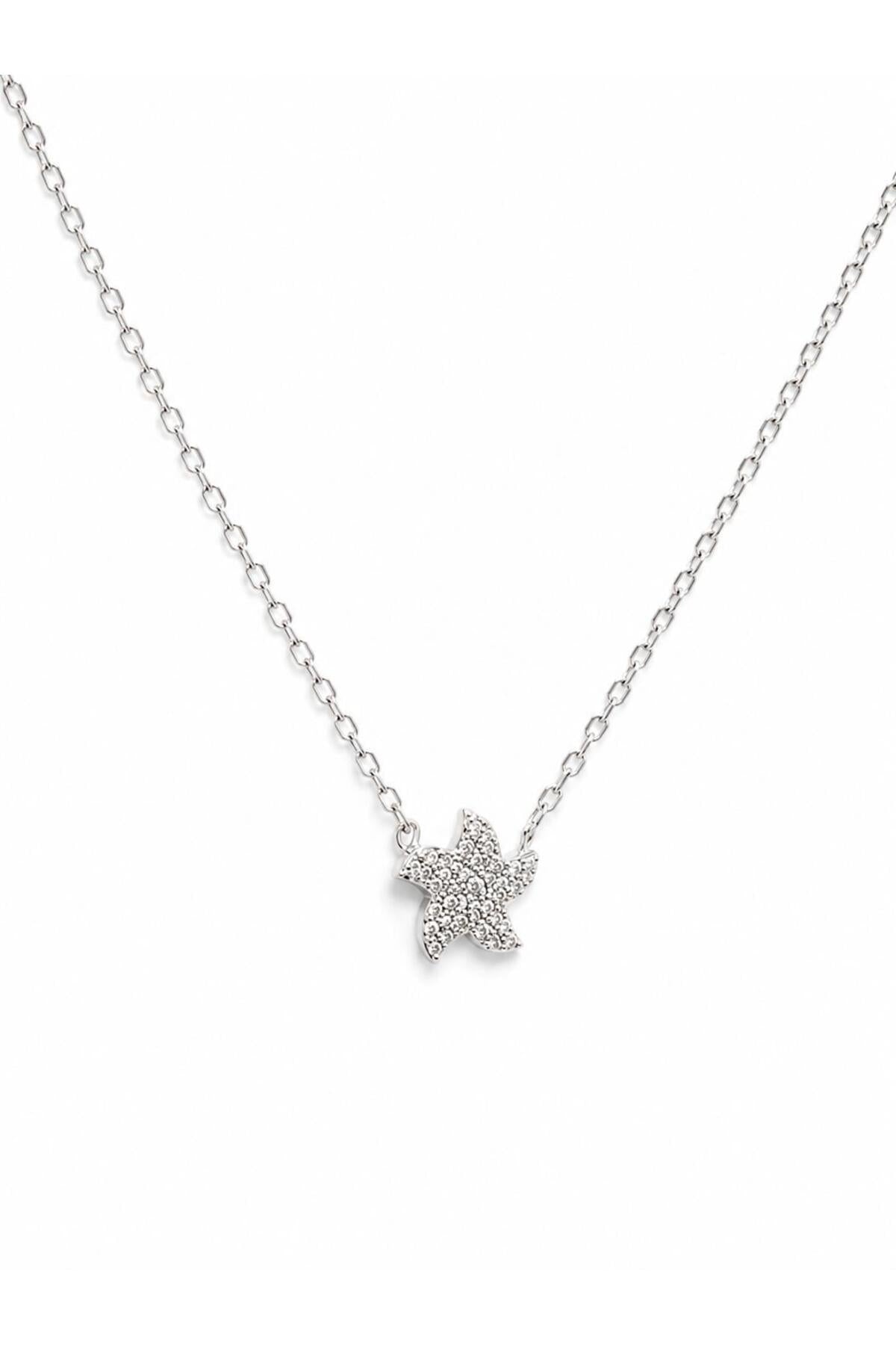 Colier din argint 925 cu zirconiu, placat cu rodiu
