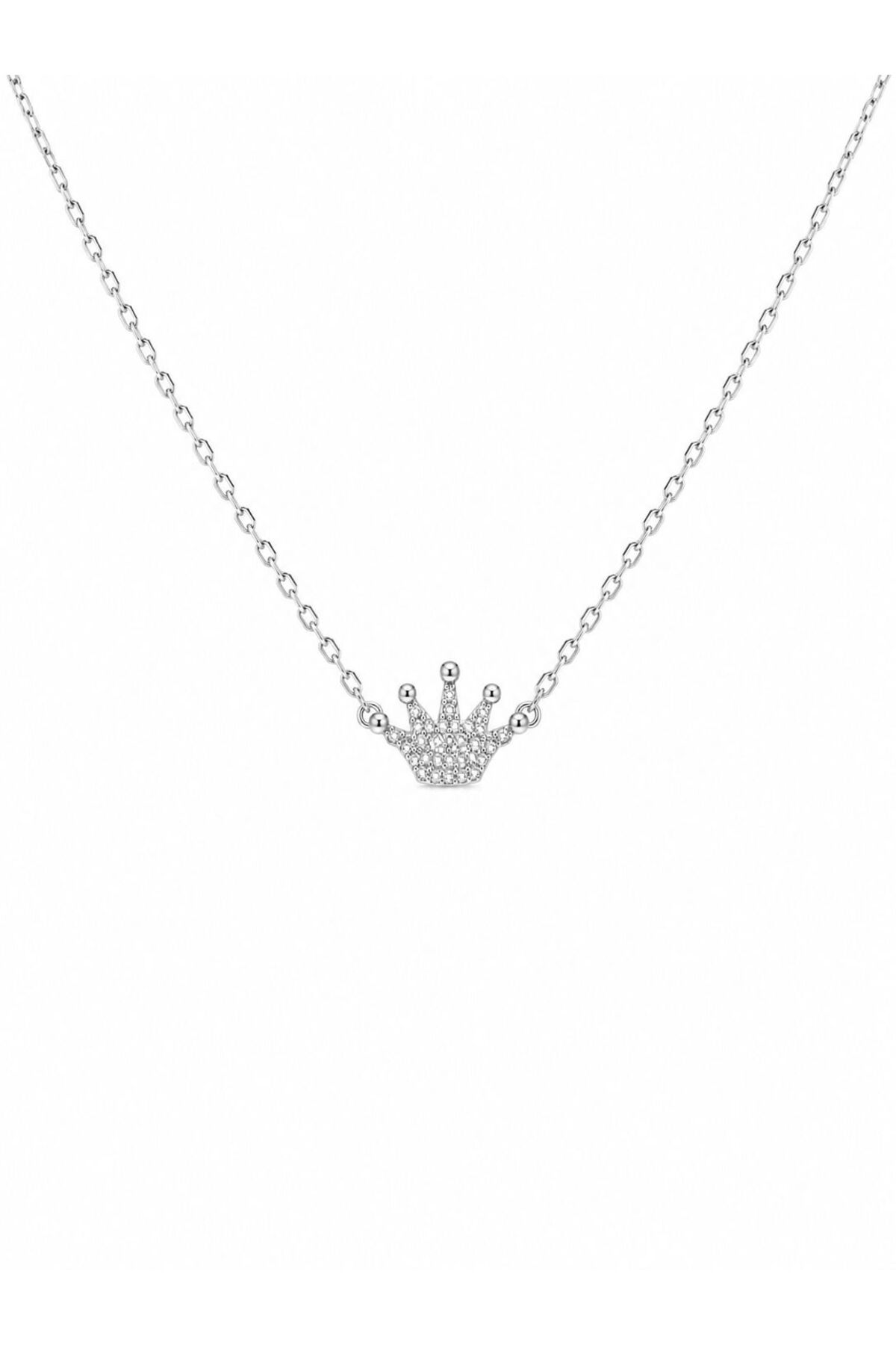 Colier din argint 925 cu zirconiu, placat cu rodiu