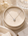 Colier din argint 925 cu zirconiu, placat cu rodiu