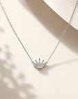 Colier din argint 925 cu zirconiu, placat cu rodiu