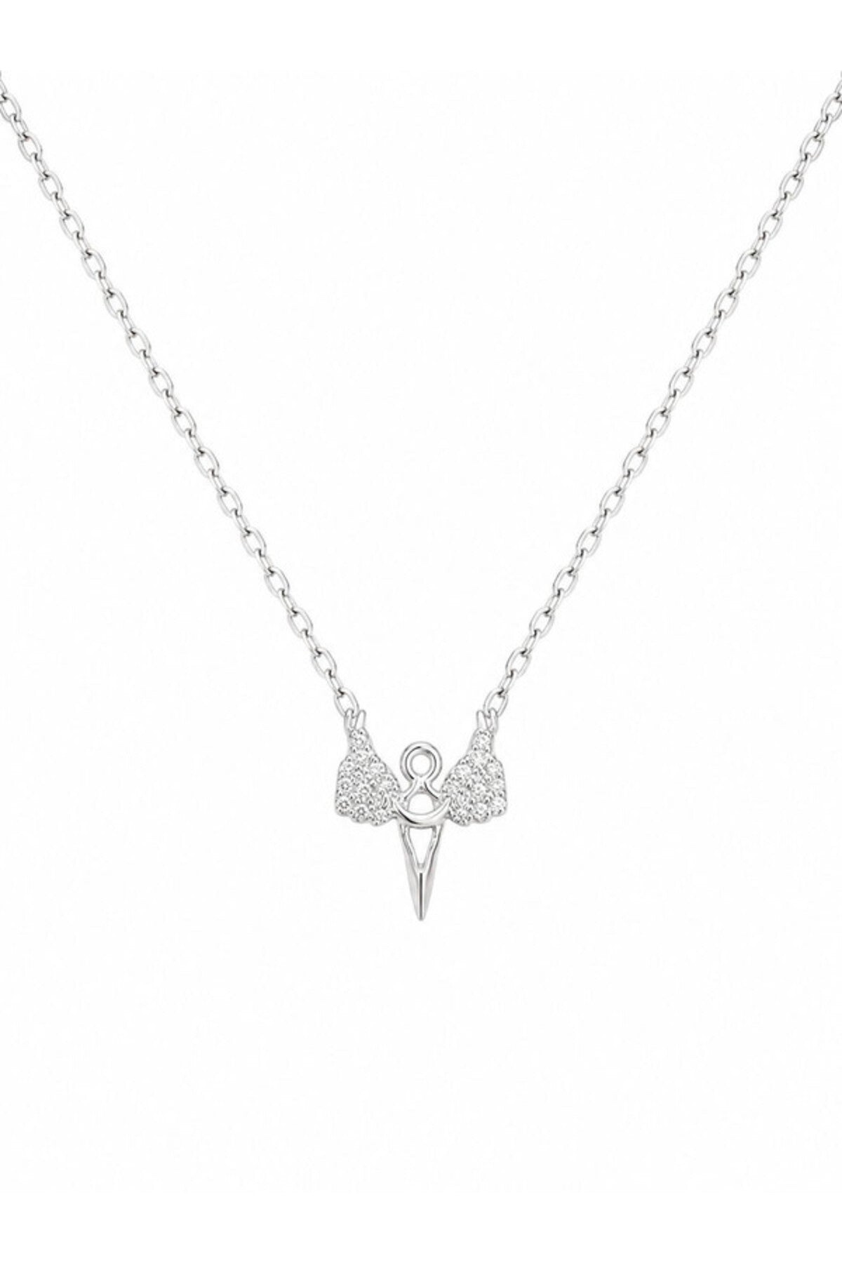 Colier din argint 925 cu zirconiu, placat cu rodiu