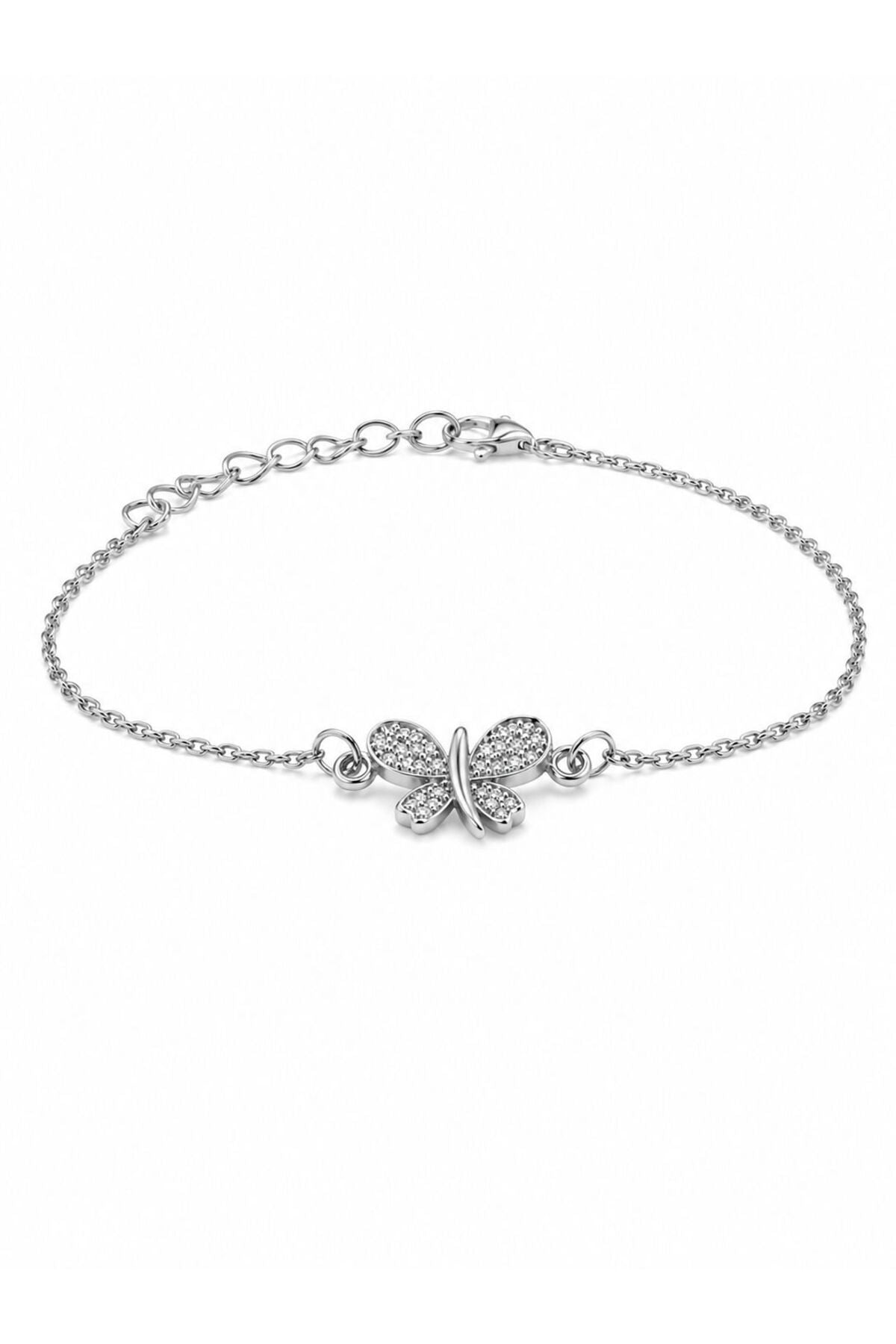 Brățară din argint 925 cu zirconiu, placată cu rodiu