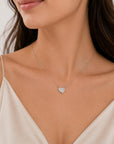 Colier din argint 925 cu zirconiu, placat cu rodiu
