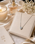 Colier din argint 925 cu zirconiu, placat cu rodiu