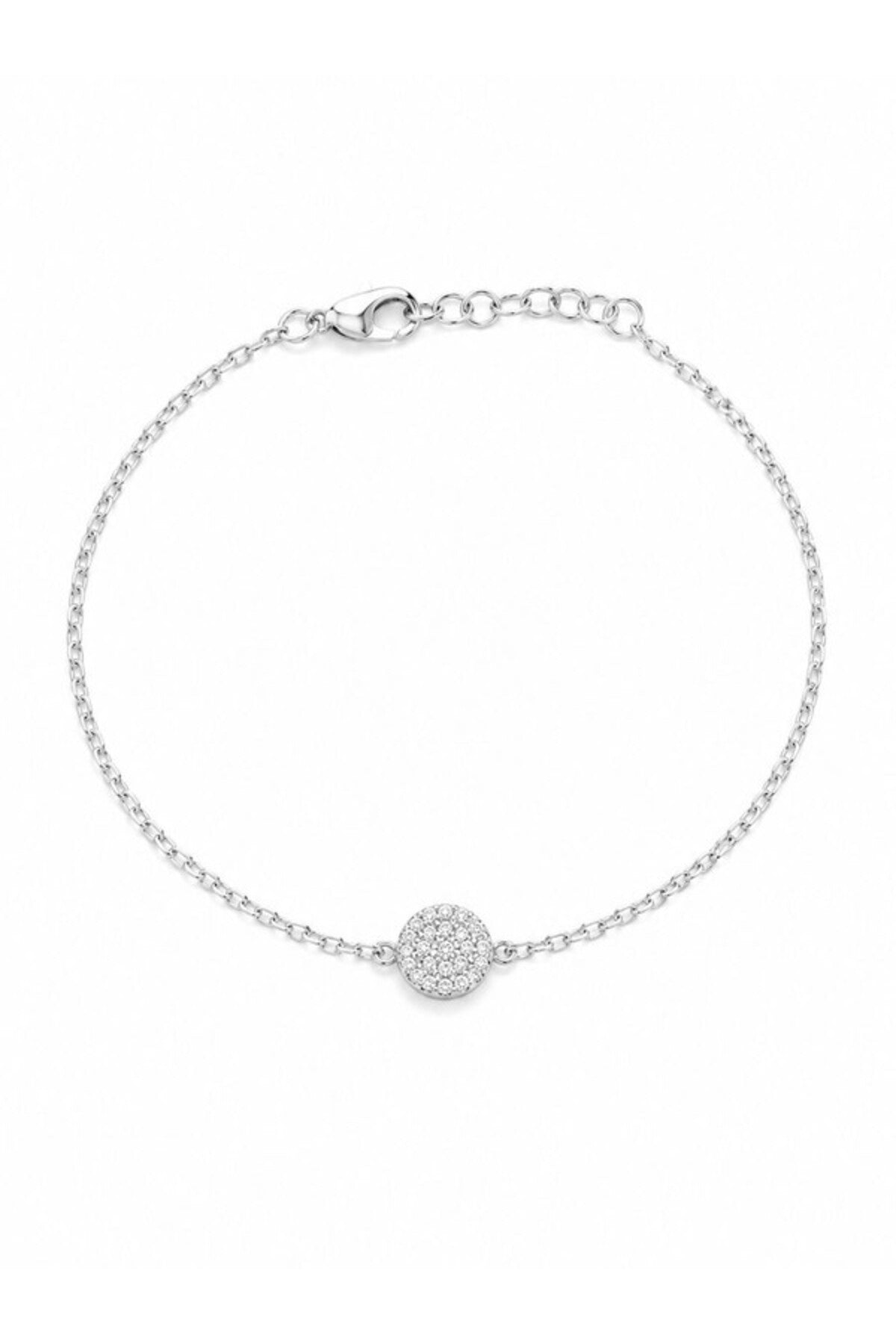 Brățară din argint 925 cu zirconiu, placată cu rodiu