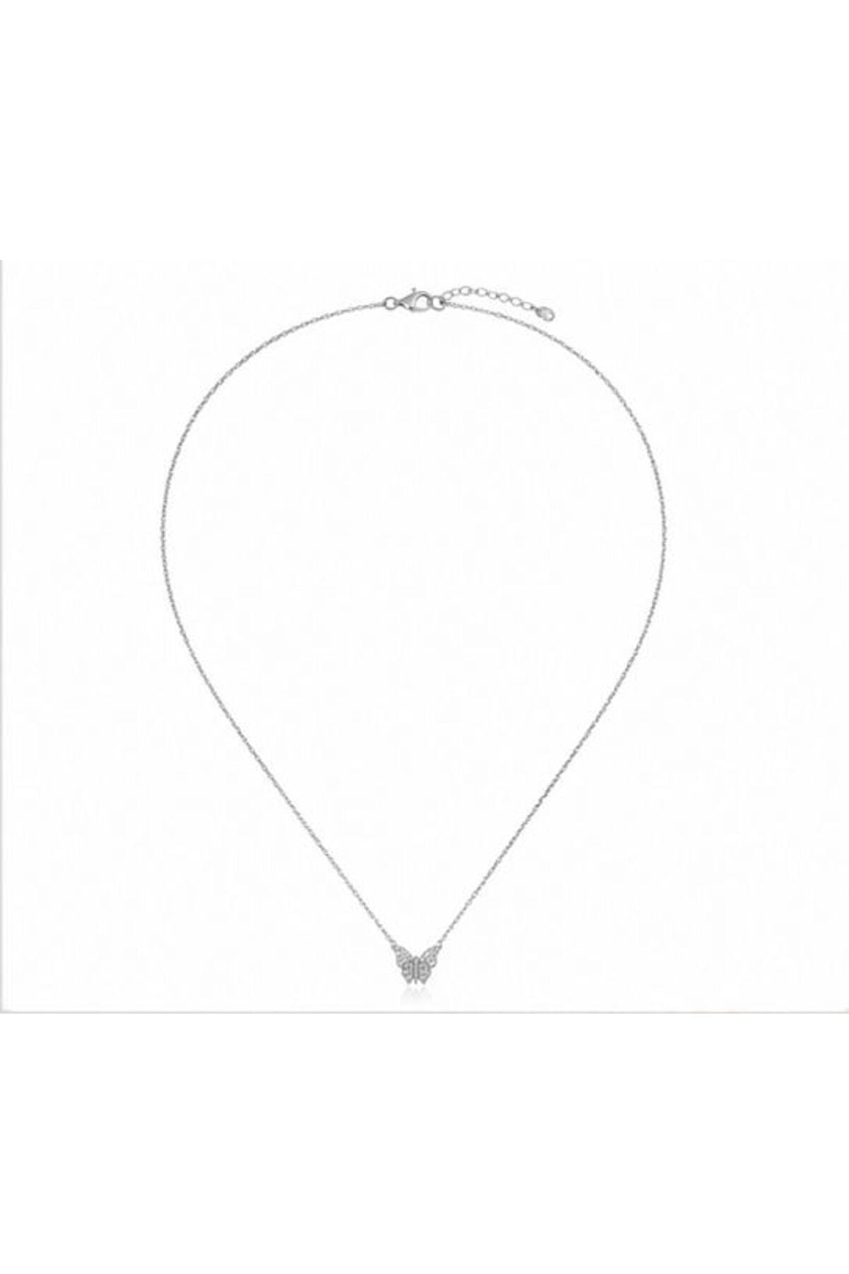 Colier din argint 925 cu zirconiu, placat cu rodiu