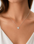 Colier din argint 925 cu zirconiu, placat cu rodiu