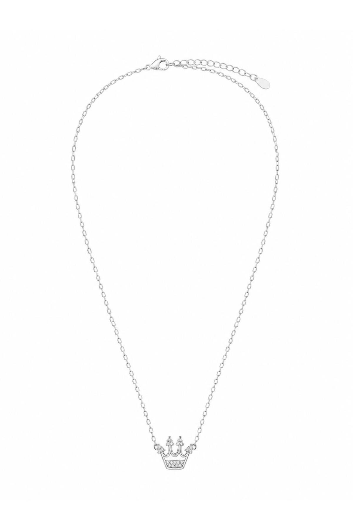 Colier din argint 925 cu zirconiu, placat cu rodiu