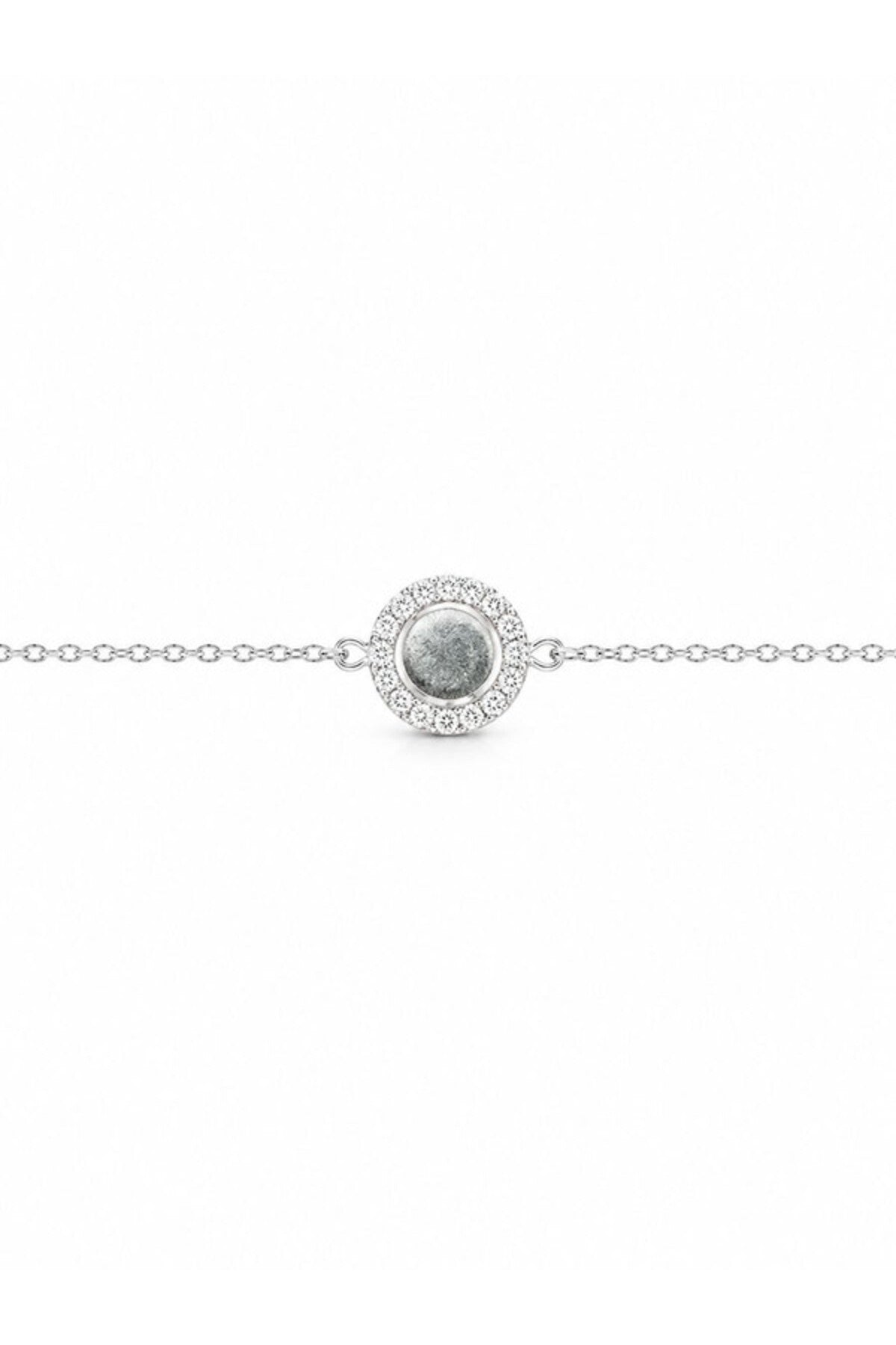 Brățară din argint 925 cu zirconiu, placată cu rodiu