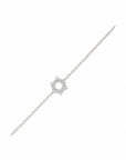 Brățară din argint 925 cu zirconiu, placată cu rodiu