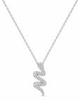 Colier din argint 925 cu zirconiu, placat cu rodiu