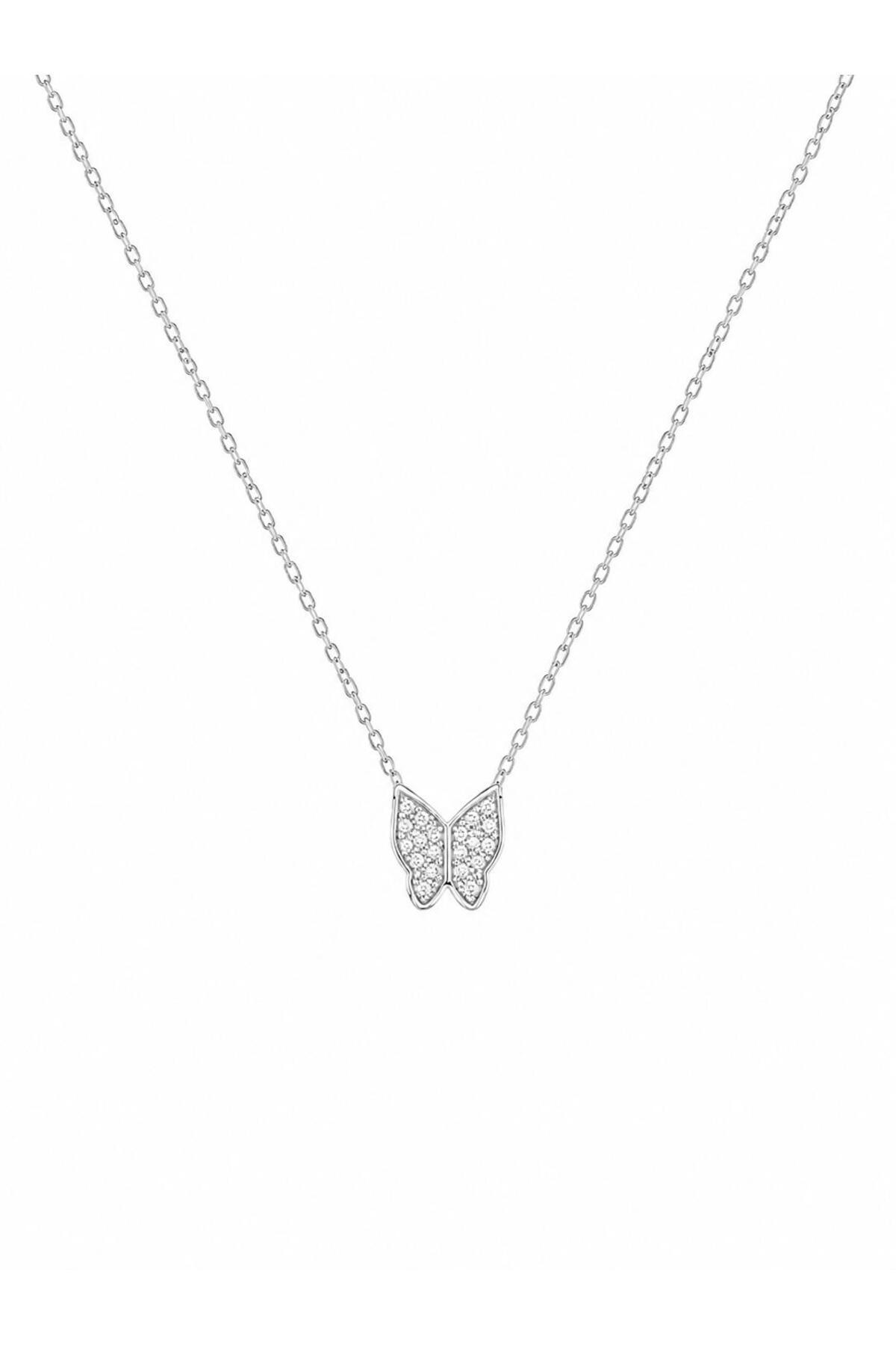Colier din argint 925 cu zirconiu, placat cu rodiu
