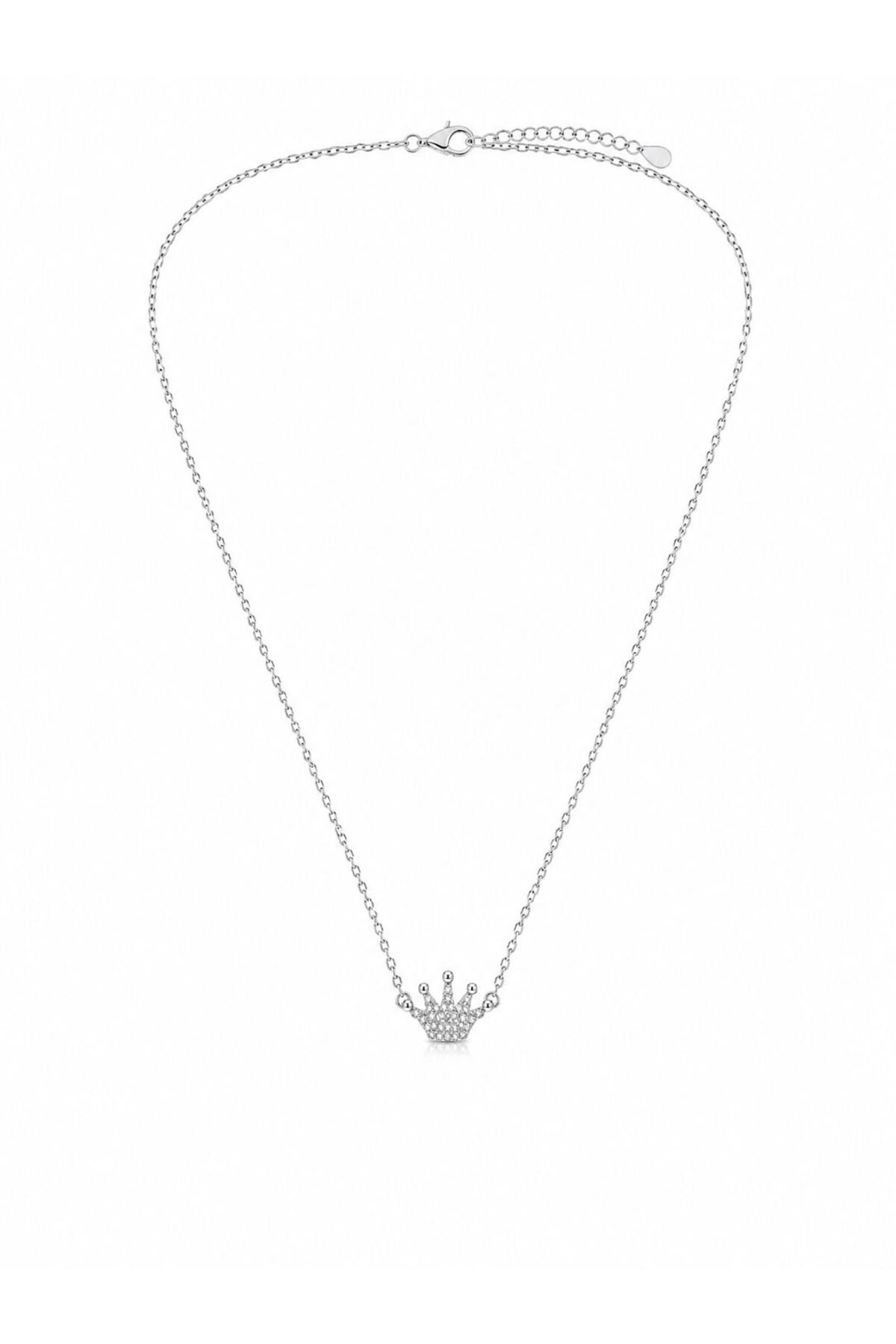Colier din argint 925 cu zirconiu, placat cu rodiu