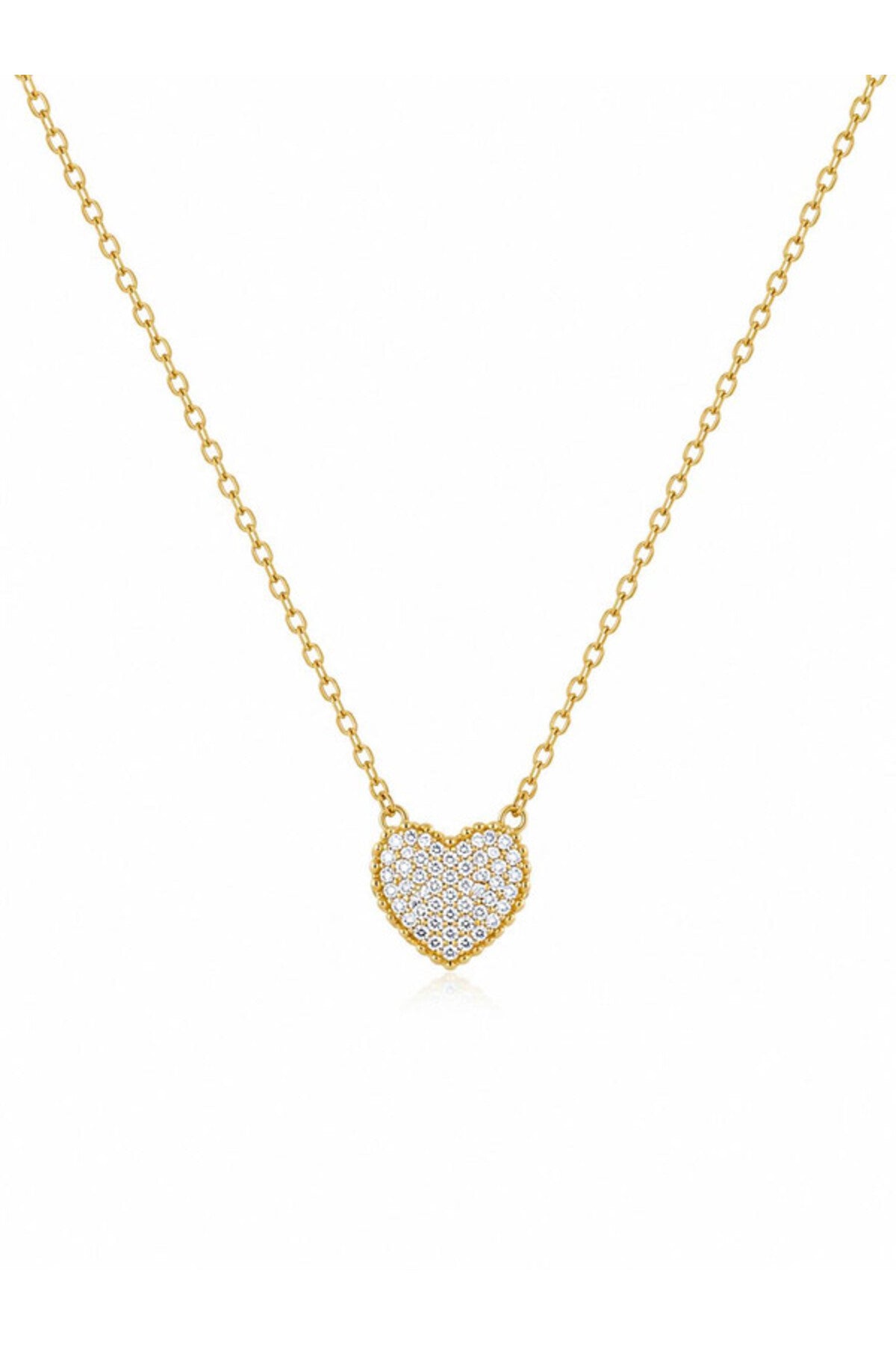 Colier din argint 925 cu zirconiu, placat cu aur