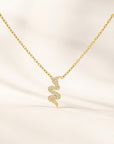 Colier din argint 925 cu zirconiu, placat cu aur