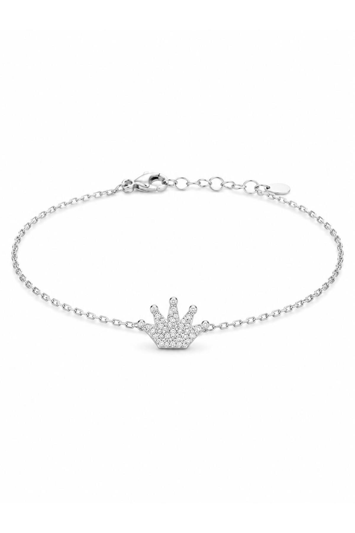 Brățară din argint 925 cu zirconiu, placată cu rodiu