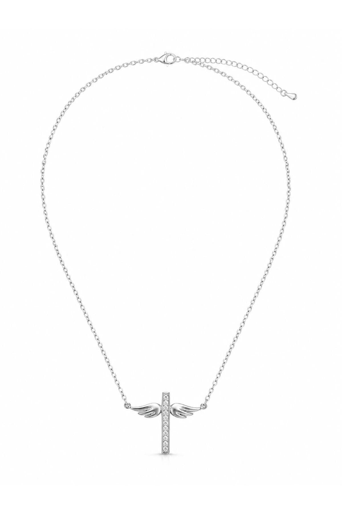 Colier din argint 925 cu zirconiu, placat cu rodiu
