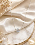 Colier din argint 925 cu zirconiu, placat cu rodiu