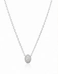Colier din argint 925 cu zirconiu, placat cu rodiu