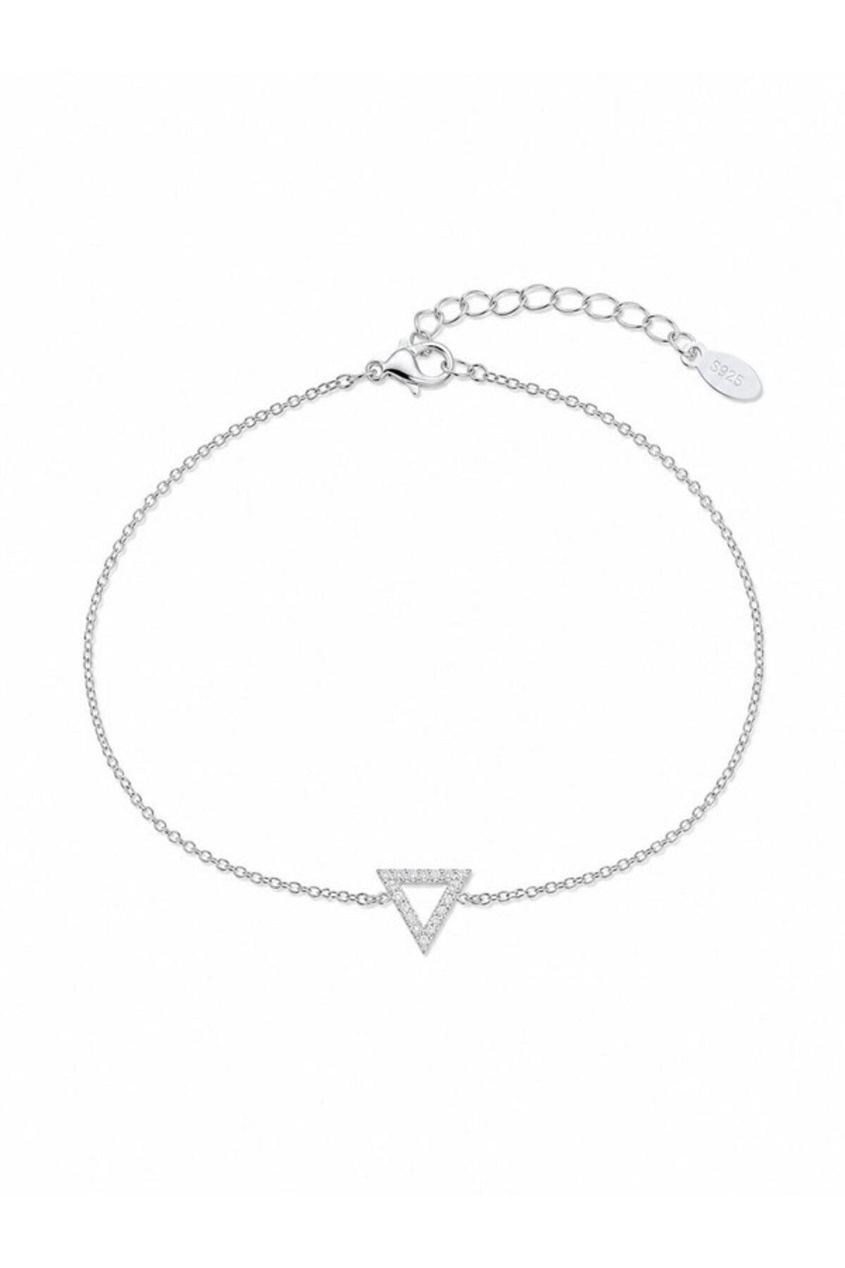 Brățară din argint 925 cu zirconiu, placată cu rodiu