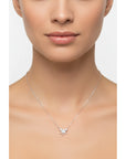 Colier din argint 925 cu zirconiu, placat cu rodiu