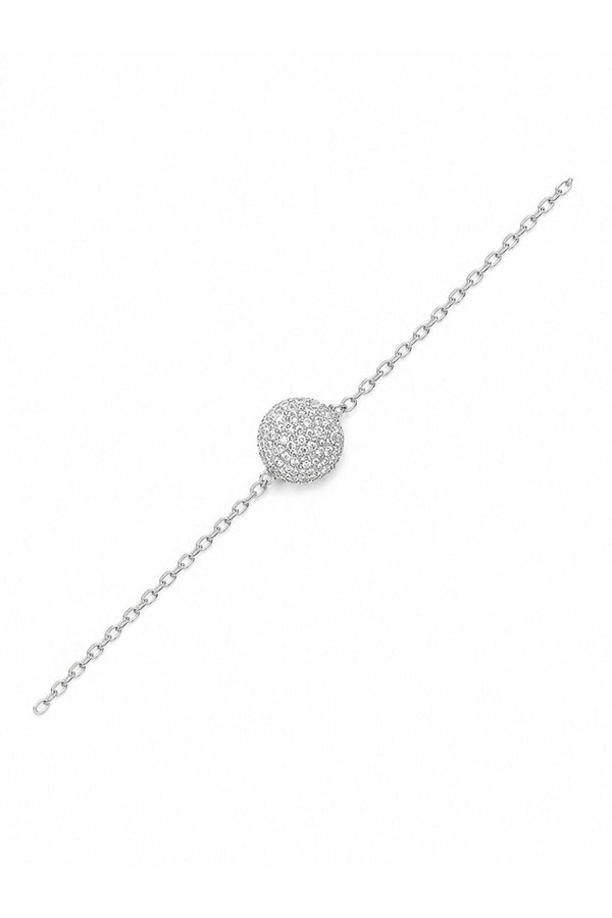 Brățară din argint 925 cu zirconiu, placată cu rodiu
