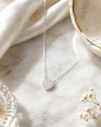 Colier din argint 925 cu zirconiu, placat cu rodiu