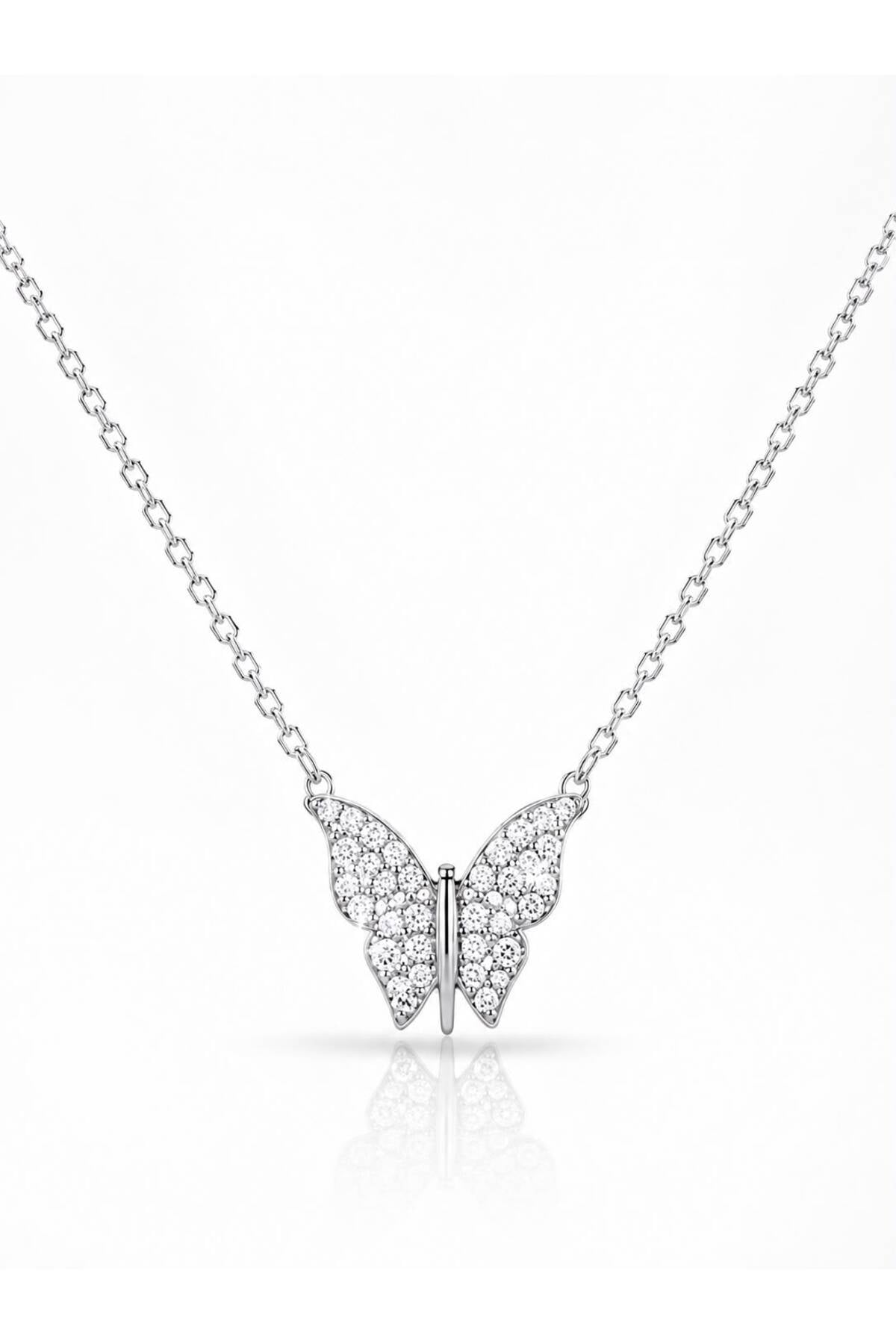 Colier din argint 925 cu zirconiu, placat cu rodiu