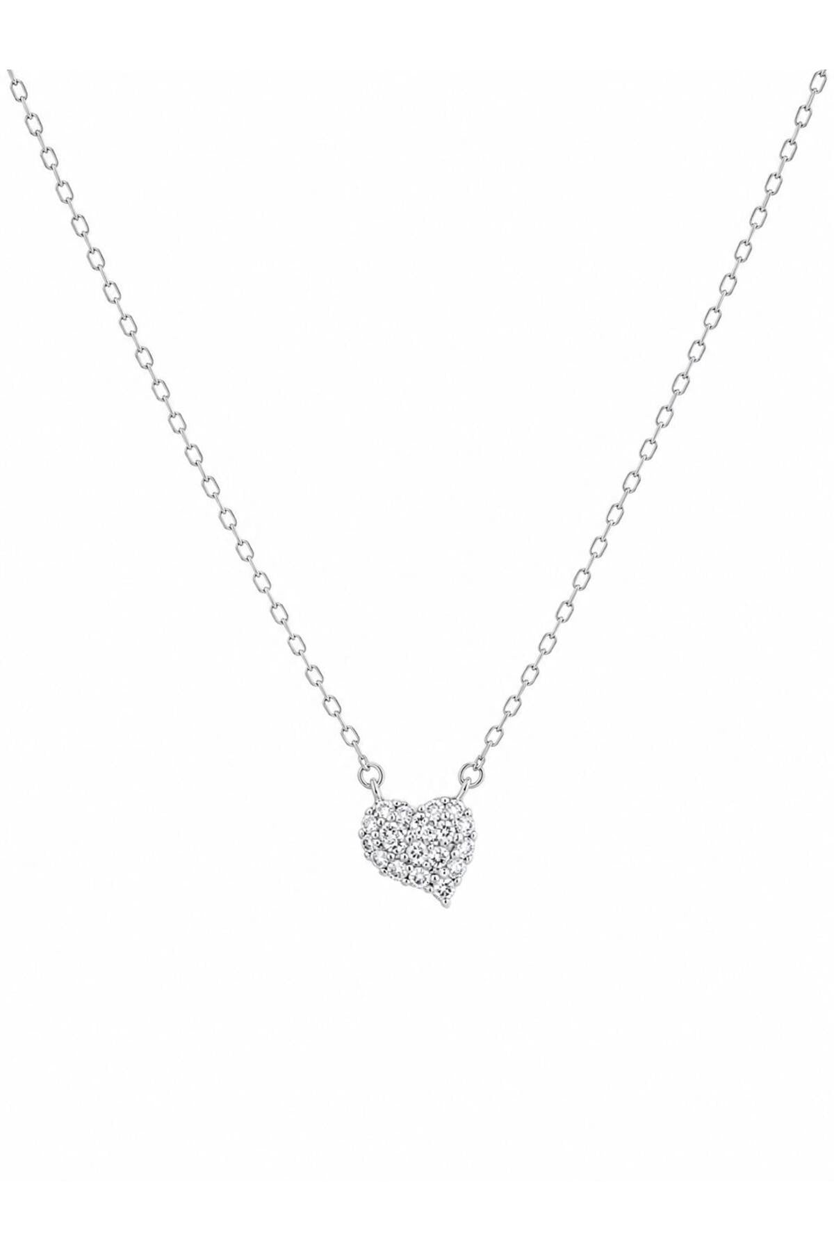 Colier din argint 925 cu zirconiu, placat cu rodiu