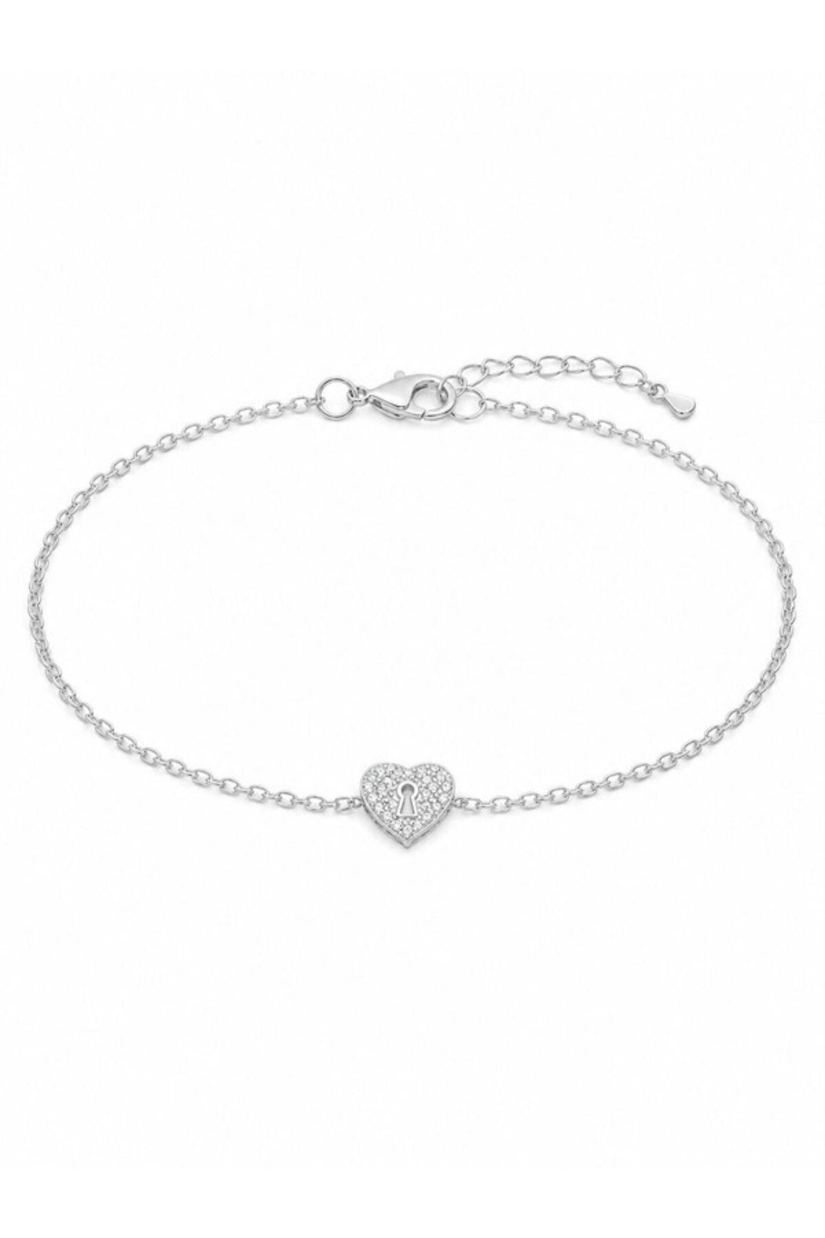 Brățară din argint 925 cu zirconiu, placată cu rodiu
