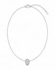 Colier din argint 925 cu zirconiu, placat cu rodiu