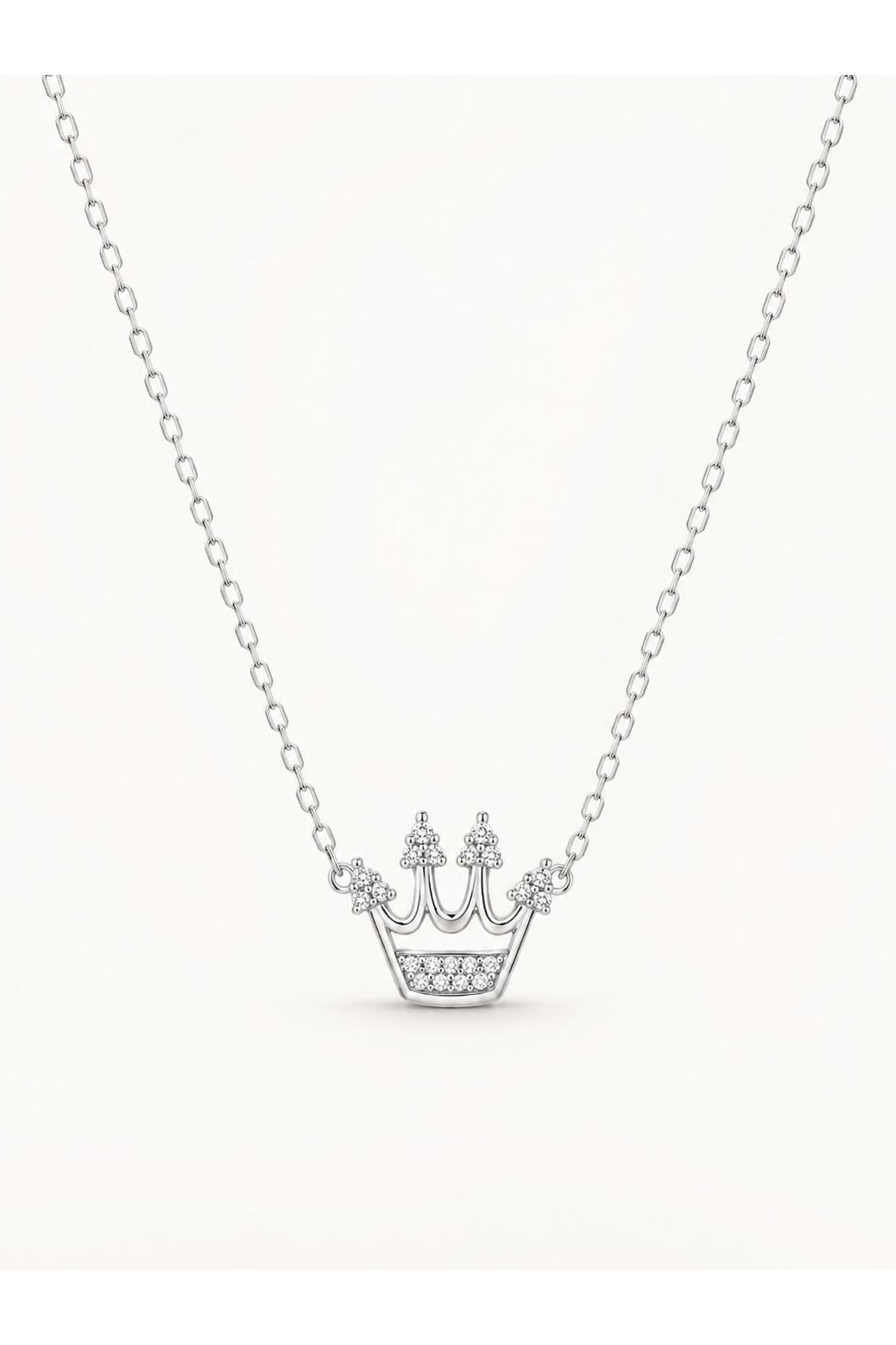 Colier din argint 925 cu zirconiu, placat cu rodiu