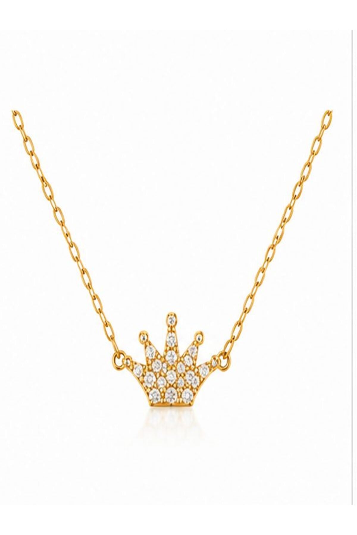 Colier din argint 925 cu zirconiu, placat cu aur