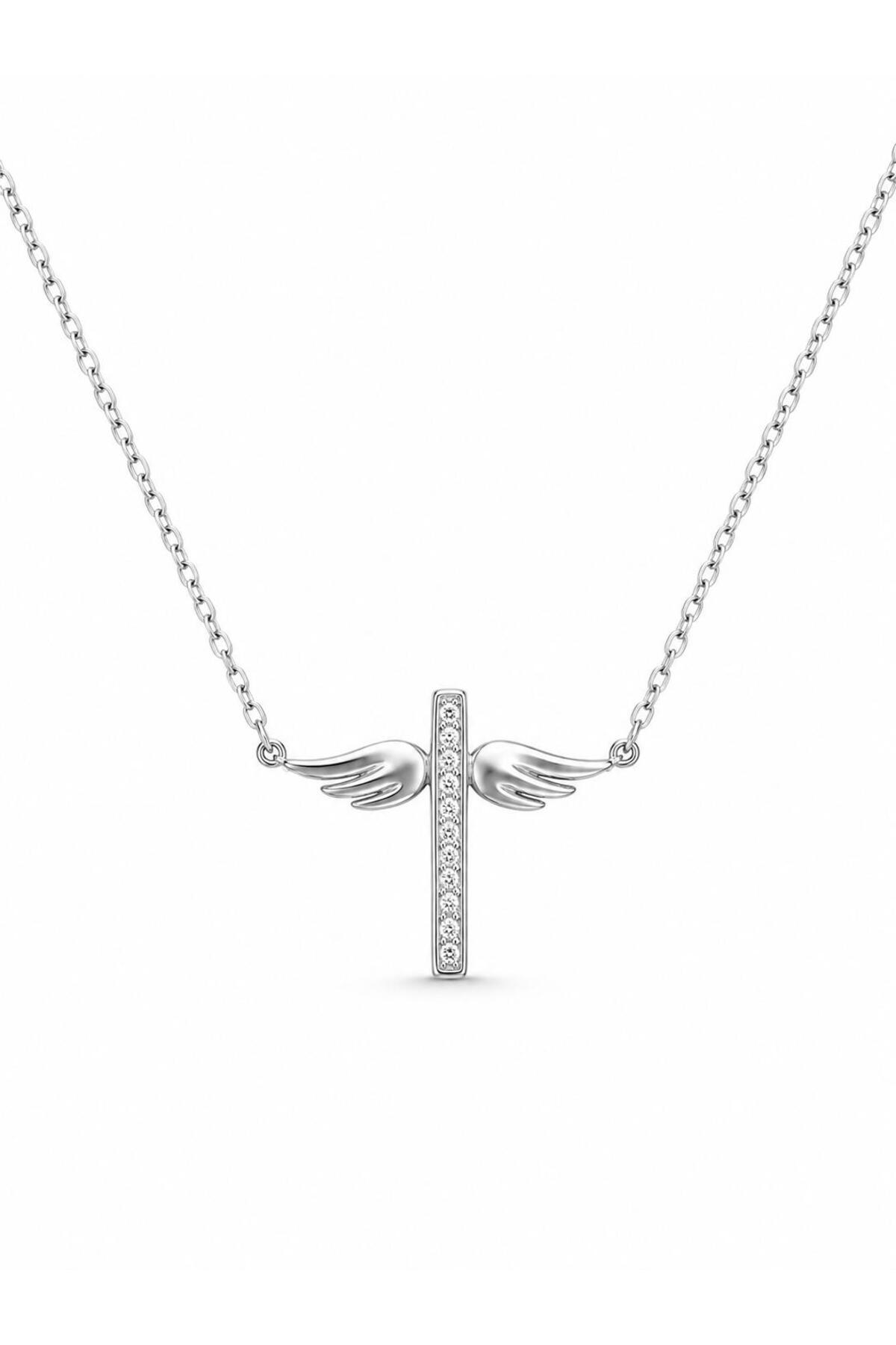 Colier din argint 925 cu zirconiu, placat cu rodiu