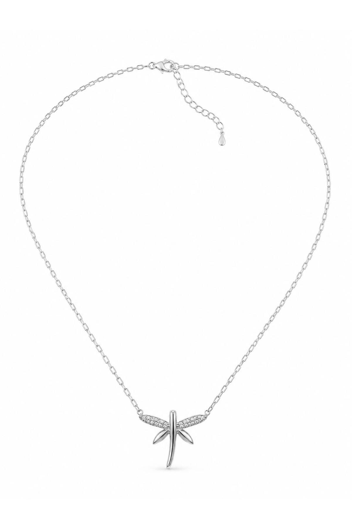 Colier din argint 925 cu zirconiu, placat cu rodiu