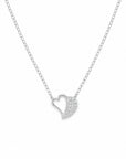 Colier din argint 925 cu zirconiu, placat cu rodiu
