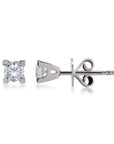 14K White gold earrings with 0.2 carat White Diamonds