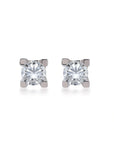 14K White gold earrings with 0.2 carat White Diamonds