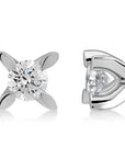 14K White gold earrings with 0.3 carat White Diamonds