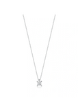 14K White gold necklace with 0.15 carat White Diamonds