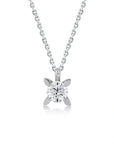 14K White gold necklace with 0.36 carat White Diamonds