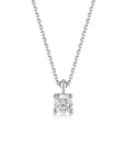 14K White gold necklace with 0.4 carat White Diamonds